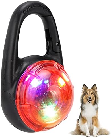 PSSOPP LED PET תליון חיות מחמד עמיד למים צווארון כלבים קליפ אור 3 מצבים מהבהבים בטיחות לפעילות חיצונית [אור אדום] שרשראות